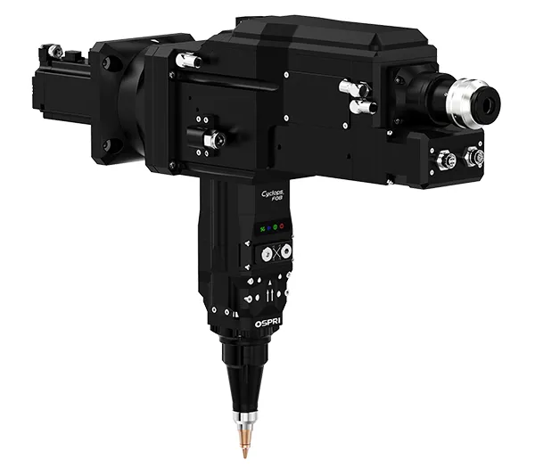 Testa di taglio laser a fibra 8 kW con smusso (angolo retto a pendolo singolo)