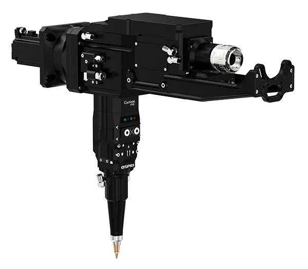 Testa di taglio laser a fibra da 15 kW con smusso (angolo retto a pendolo singolo)