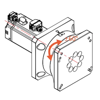 Asse rotante per testa di taglio laser per tubi